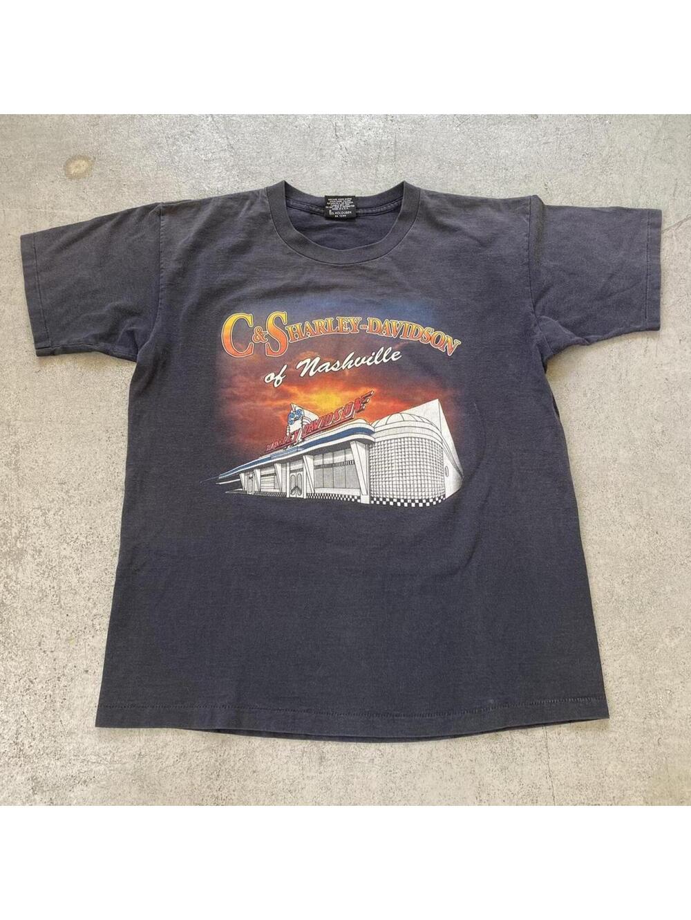 Vintage 90s Harley Davidson Nashville Faded Biker T Shirt